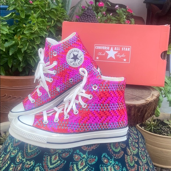 Converse Shoes - New Woven Super Colorful Converse High Tops